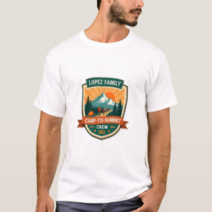 Lopez Family Camp-To-Summit Crew Vintage Hiking Ca T-Shirt