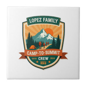 Lopez Family Camp-To-Summit Crew Vintage Hiking Ca Tile