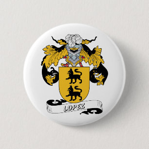 Lopez Family Crest 2 Inch Round Button