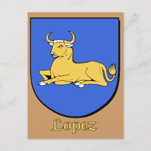 Lopez Family Shield Postcard