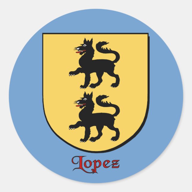Lopez Family Shield Stickers (Front)