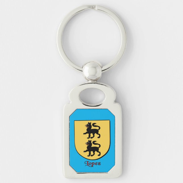 Lopez Historical Shield Keychain (Front)
