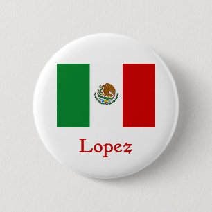 Lopez Mexican Flag 2 Inch Round Button