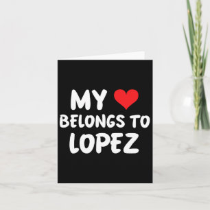 Lopez - My Heart Belongs To Lopez - Love Card