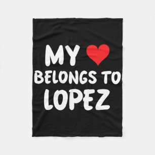 Lopez - My Heart Belongs To Lopez - Love Fleece Blanket
