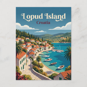 Lopud Island, Elafiti Islands Croatia Postcard