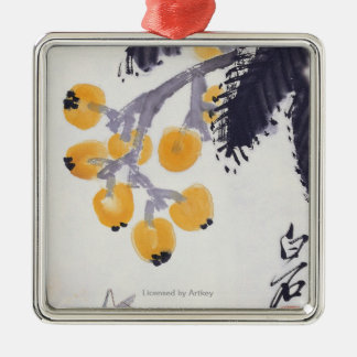 Loquats and a Grasshopper Metal Ornament