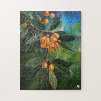 Loquats in April Spring Painting by Alfred Fox Jigsaw Puzzle