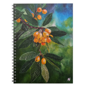 Loquats in April Spring Painting by Alfred Fox Notebook