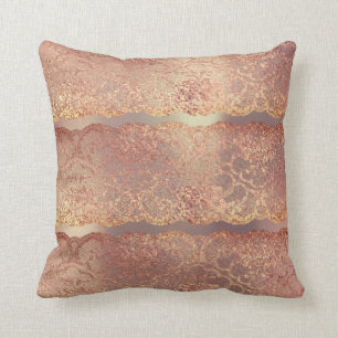 L'or de rose de rose rougissent coussin nacré de