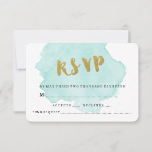 L'OR ET TEAL ROUGISSENT ÉPOUSANT RSVP