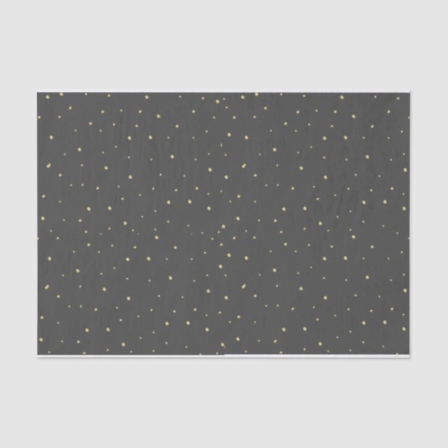 L'or pointille le noir de papier de soie de soie (Recto)