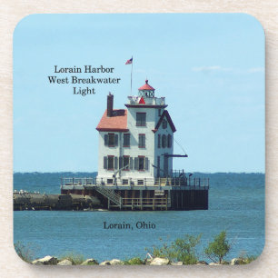 Lorain Harbour West Bkw Light 6 dessous de verre e