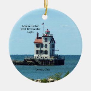 Lorain Harbour West Breakwater Light ornament