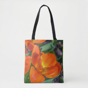 L'orange fleurit le sac fourre-tout