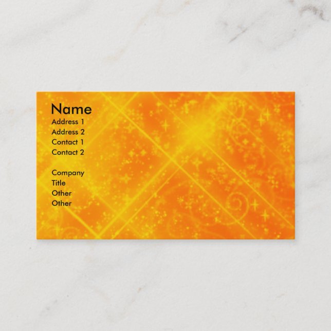 L'orange miroite carte de visite (Devant)