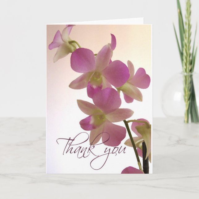L'orchidée molle vous remercient des cartes de (Devant)