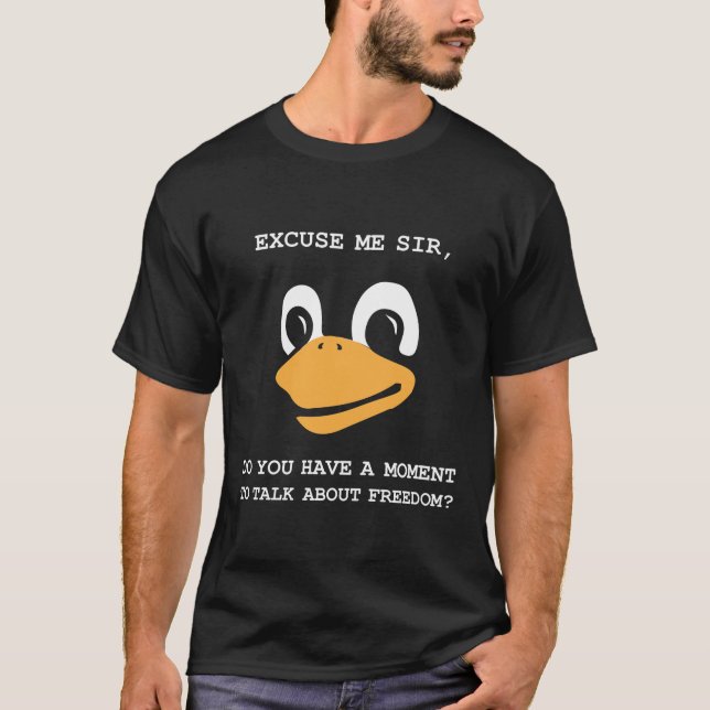 Lord and Saviour Tux Penguin Linux Religion T-Shirt (Front)