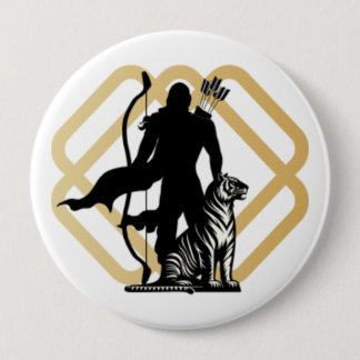  Lord Ayyappan 4 Inch Round Button