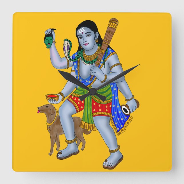 Lord Bhairava Wall Clock (Front)
