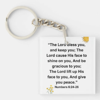 Lord Blessing Keep You Numbers Keychain