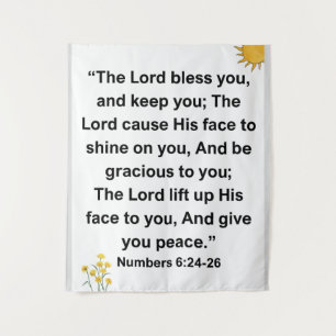 Lord Blessing Keep You Numbers Tapestry