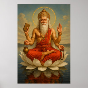 Lord Brahma The Creator of the Universe Poster