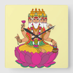 Lord Brahma Wall Clock