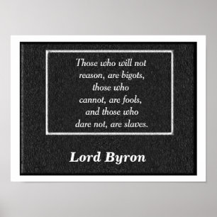 Lord Byron quotes Poster