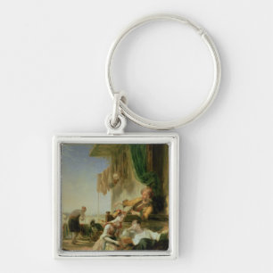 Lord Byron reposing in the house Keychain