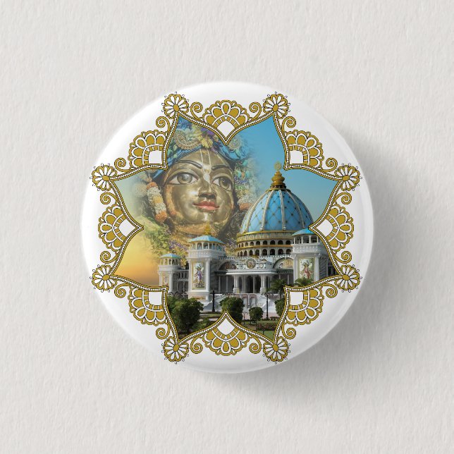 Lord Caitanya TOVP Button (Front)