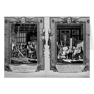 Lord Cromwell presents the bible to Henry VIII
