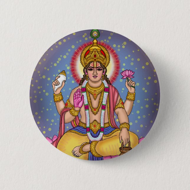 Lord Dhanvantari Button (Front)