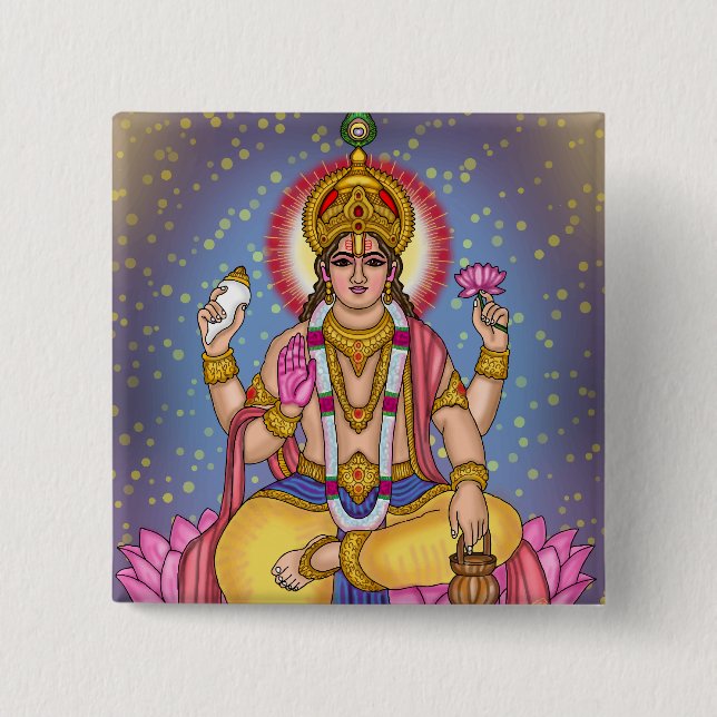 Lord Dhanvantari Button (Front)