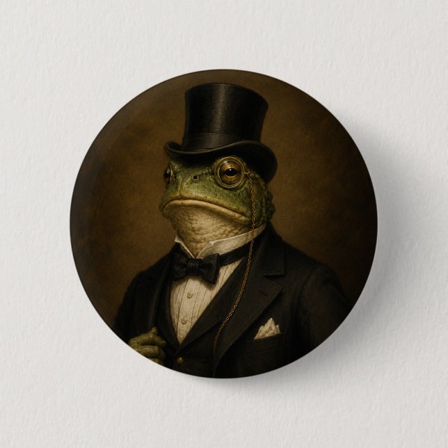 Lord Frog 2 Inch Round Button (Front)