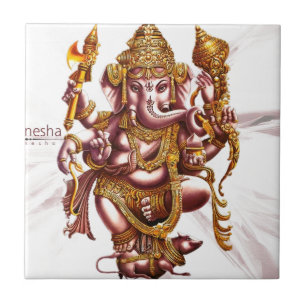 Lord Ganesh Good Luck Charm Tile