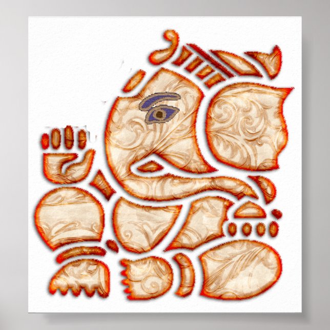 Lord Ganesh, Great Hindu God For Happiness Poster (Front)