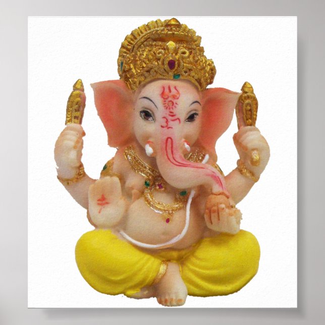 Lord Ganesh, Great Hindu God For Happiness Poster (Front)