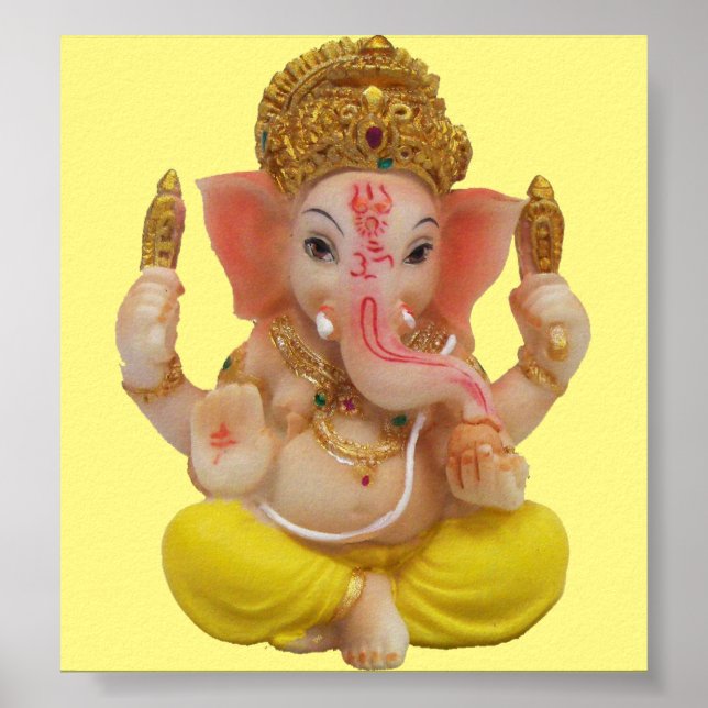 Lord Ganesh, Great Hindu God For Happiness Poster (Front)