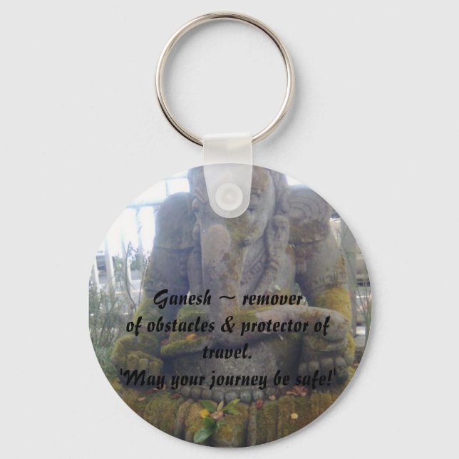 Lord Ganesh ~ remover of obstacles & prote... Keychain (Front)