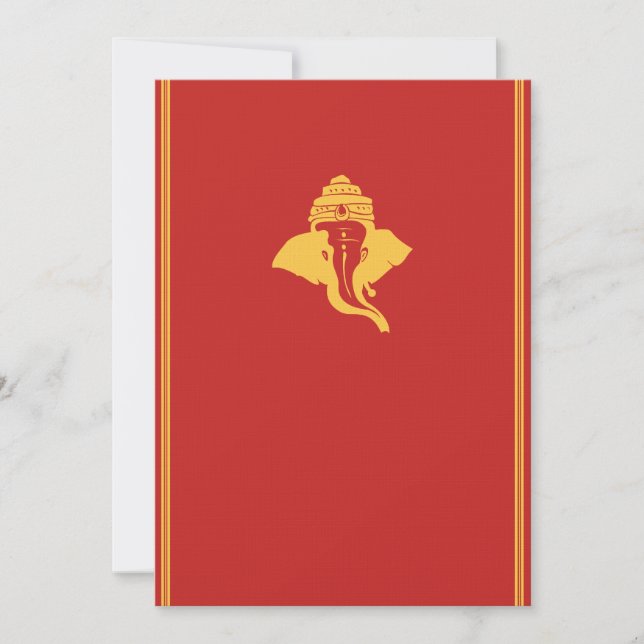 Lord Ganesh Wedding Invitation (Front)