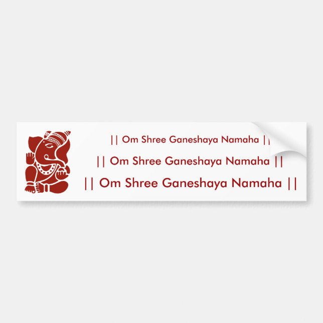 Lord Ganesha Bumper Sticker (Front)