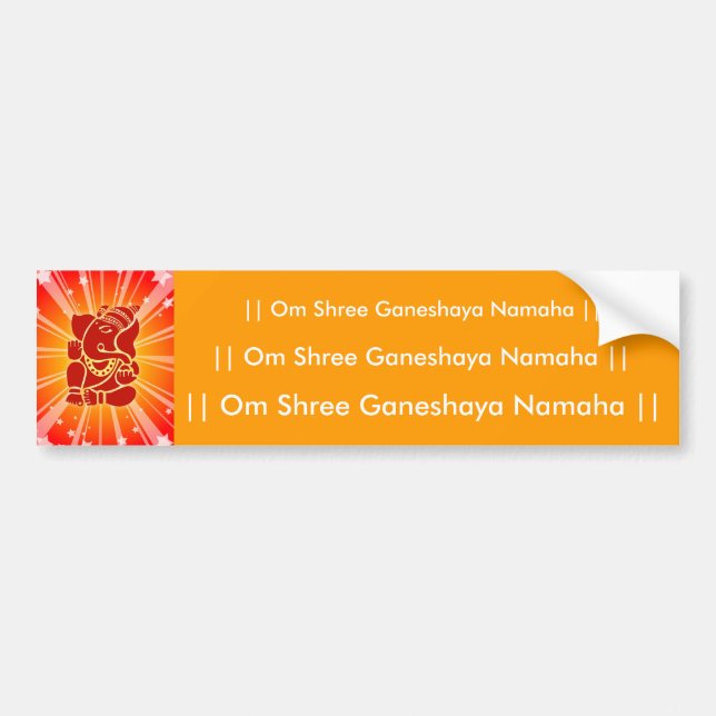 Lord Ganesha Bumper Sticker (Front)