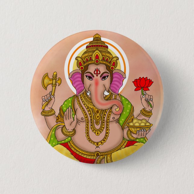Lord Ganesha Button (Front)