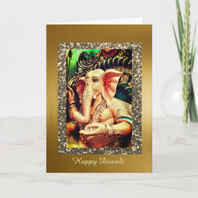Lord Ganesha, Carte de voeux pliée de 5" x 7" (Devant)