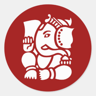 Lord Ganesha Classic Round Sticker