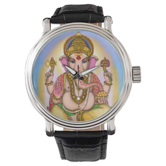 Lord Ganesha Decorative Wall Clock Watch (Front)