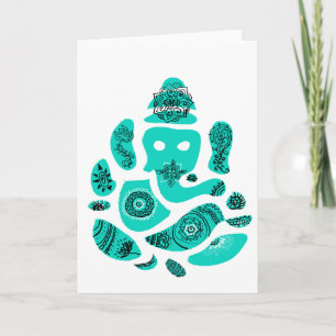 Lord Ganesha Greeting Card, envelopes included Card