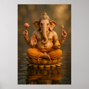 Lord Ganesha   Remover of Obstacles and Bestower Poster