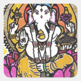 Lord Ganesha Square Sticker